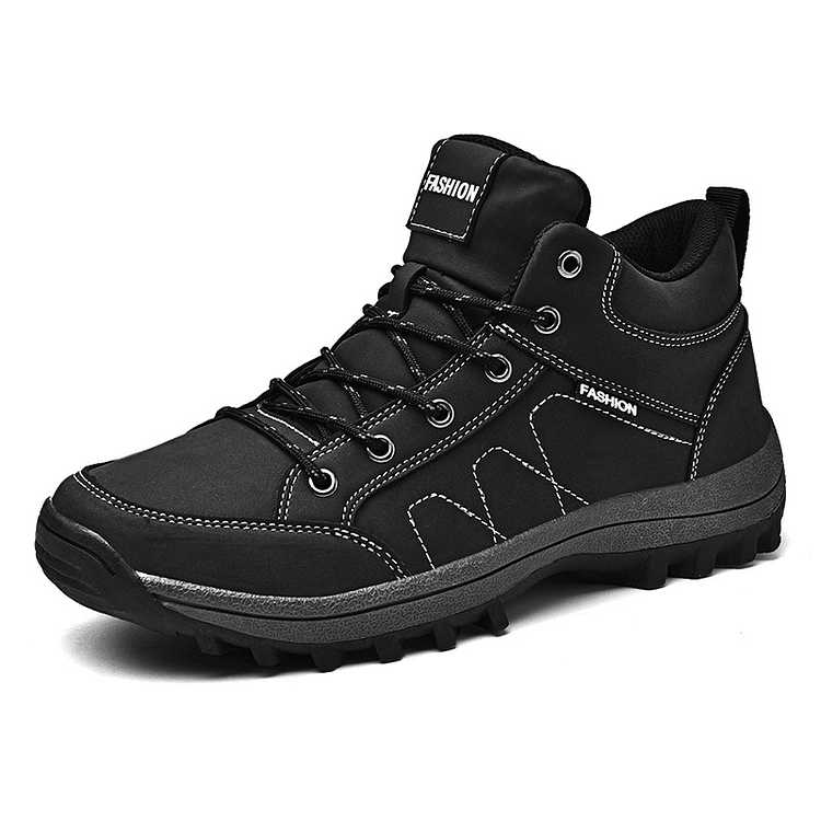 Kanyap-Men Microfiber Leather Outdoor  Resistant Casual Hiking Shoes