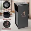 [US Local Warehouse] Stainless Steel Freestanding Rubbish Can W/ Removable Inner Can for Office Hotel
