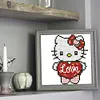16pcs Cartoon DIY Mini Round Diamond Painting for Table Decor No Frame15x15cm