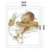 Girl-14CT Stamped Cross Stitch Kit(29*32cm)