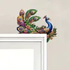 (US Local)Peacock  Diamond Painting Door Corner Sign DIY Door Frame Decoration