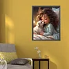 >SALE<5D DIY Full Round Drill Diamond Painting Sweet Girl Home Decor Craft 40x50cm