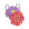 6pcs DIY Anti Slip Flower Coasters Stackable Creative for Tabletop Protection