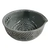 Handmade Garlic Grater & Herb Bowl 2-in-1 Stoneware Kitchen Grater Plate Tools Efficient Stoneware H (A)