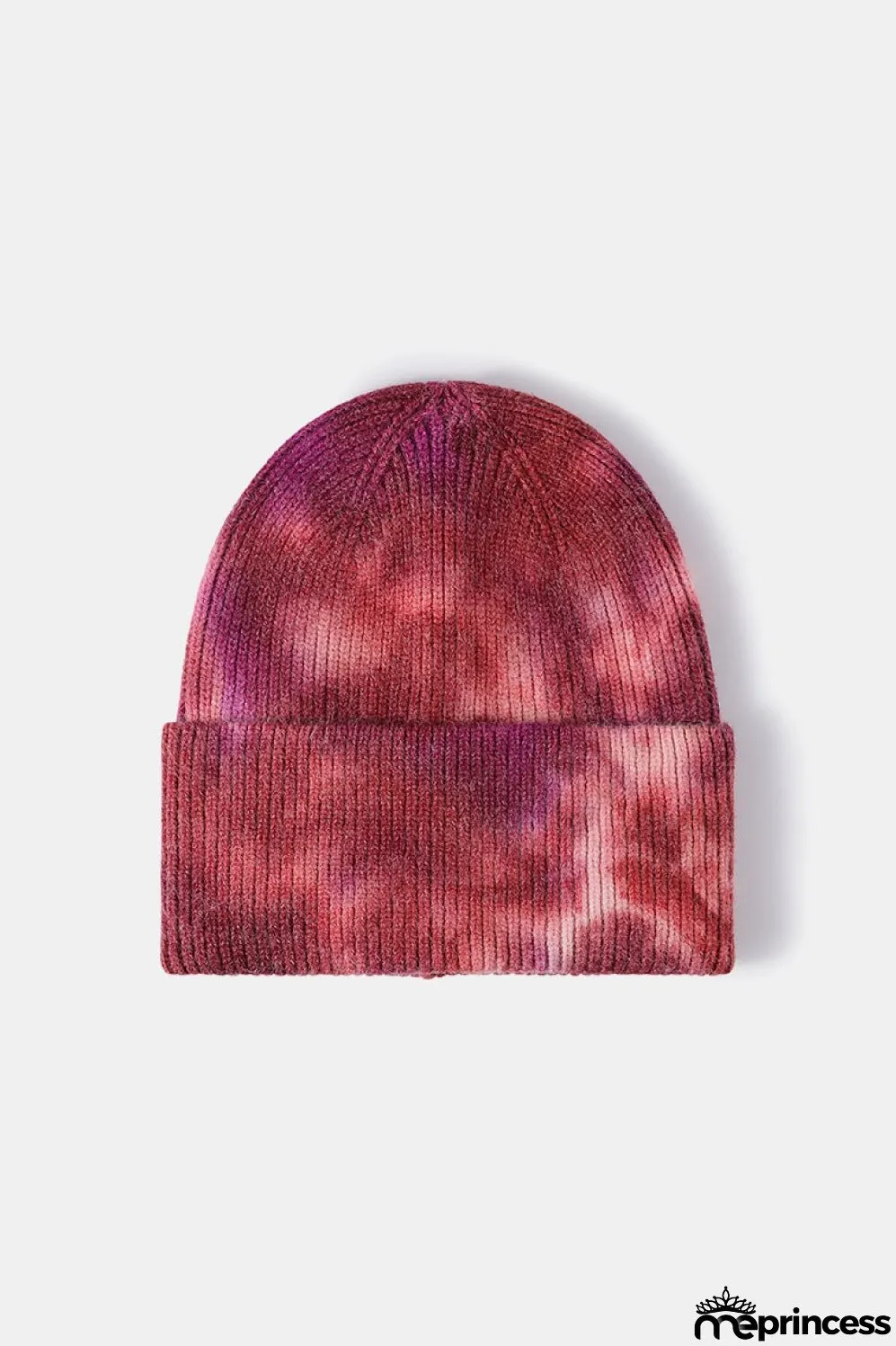 Tie-Dye Cuffed Rib-Knit Beanie Hat