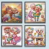 (US Local)4Pack Old Couple-Special Shaped Diamond Painting Kit(30x30cm)