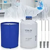 [US Local Warehouse] 20L Liquid Nitrogen Tank Cryogenic Container with 3 Canisters & Carry Bag Liquid Nitrogen (LN2) Dewar for Beauty Industry Semen Preservation