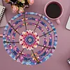 (US Local)Flower Diamond Painting Wooden Serving Tray Decorative Diamond Art Fruit Tray(D)
