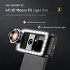 APEXEL 3 in 1 Mobile Phone Macro Lens with LED Fill Light 15X Macro Lens + 17mm Thread Lens Adapter for iPhone 15/15Pro/15Pro Max, Samsung, Android Phones