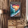 Love sunset beach - perce ronde peinture diamant-40 * 60cm (grande taille)