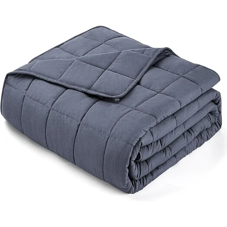 yescool Weighted Blanket for Adults (20 lbs, 60" x 80", Grey) Cooling Heavy Blanket for Sleeping Perfect for 190-210 lbs, Queen Size