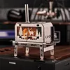 Mini Tent Stove with Chimney Stainless Steel Aroma Diffuser for Outdoor Camping