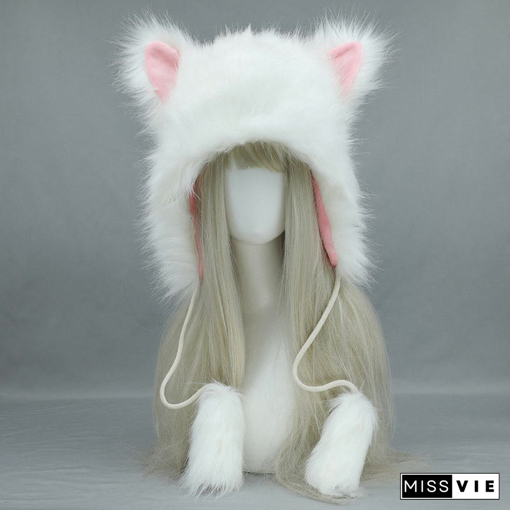Kawaii Kitty Ears Plush Hat