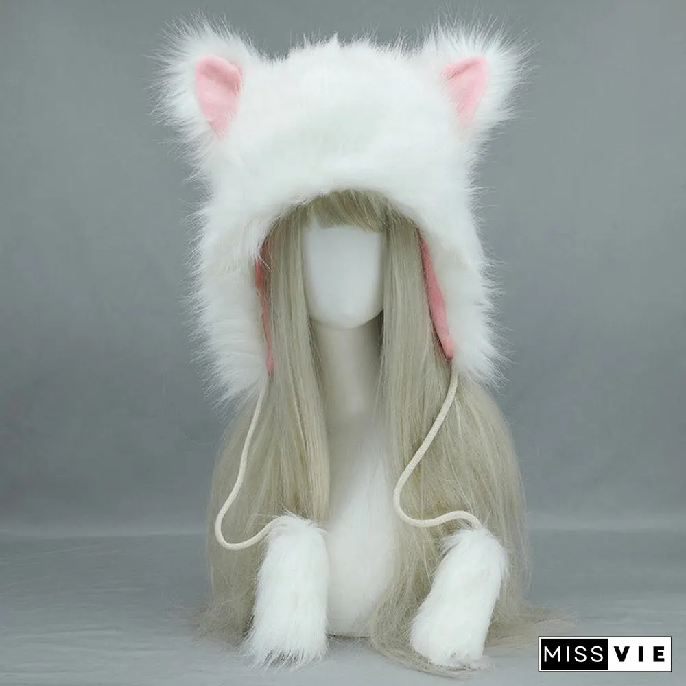Kawaii Kitty Ears Plush Hat