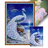 (Big Size) White Peacock - 11CT Stamped Cross Stitch 40*65cm/15.75*25.59in