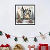 Peinture ronde de diamant de perceuse de maison de neige-30*30cm