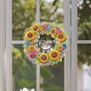 Diamond Painting Acrylic Sunflower 5D Diamond Painting Wreath Clock
