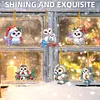 (US Local)6pcs Xmas Owl  DIY Diamond Painting Art Pendant Wall Door Decoration