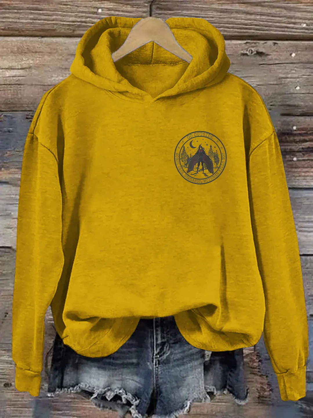 Go Outside Worst Case Scenario Mothman Hoodie 