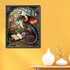 (Stamped/Counted) Pterosaur Reading - 14CT Cross Stitch 45*55cm/17.72*21.65in
