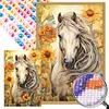 Diamond Painting -DIY Round Partial AB Drill Sunflower Horse(45x65cm)