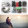 170pcs Fishing Accessories Kit Including Box Hooks Swivels Sinkers Gifts for Men