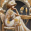 Elegant Beauty-Partial Special Shaped Diamond Painting 30*30CM
