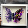 DIY Crystal Butterfly Dried Flower Art Kit Handmade Romantic Gift Home Decor, Complete Supplies with Frame