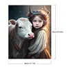【Limited Stock Sale】Cute Pets Girls-Paint by Numbers Acrylic Painting 40*50CM