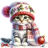 Winter Cat - 18CT Stamped Cross Stitch - 30*30cm