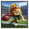 (Stamped/Counted) Green Bay Packers Football-11CT Cross Stitch 40*40cm