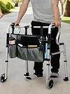 Walker Bag Waterproof Multi-Pockets Armrest Side Storage Bag for Seniors Elderly