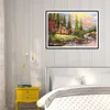 (Big Size)Riverside Cottage-Stamped Cross Stitch 11CT 43*60cm/16.93*23.62in