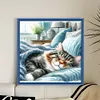 (Counted/Stamped)Cat Sleeping Under The Quilt-11CT Cross Stitch 40*40cm/15.75*15.75in