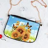 (US Local)Special Shape Sunflower Butterfly 5D DIY Diamond Painting Handbag for Art Craft