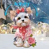DIY Pink Yorkshire Terrier-Acrylic Diamond Painting Ornaments With Shaking Head Function