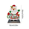 >SALE<2D Flat Wooden Santa Claus DIY Diamond Painting Desktop Decorations Home Decor