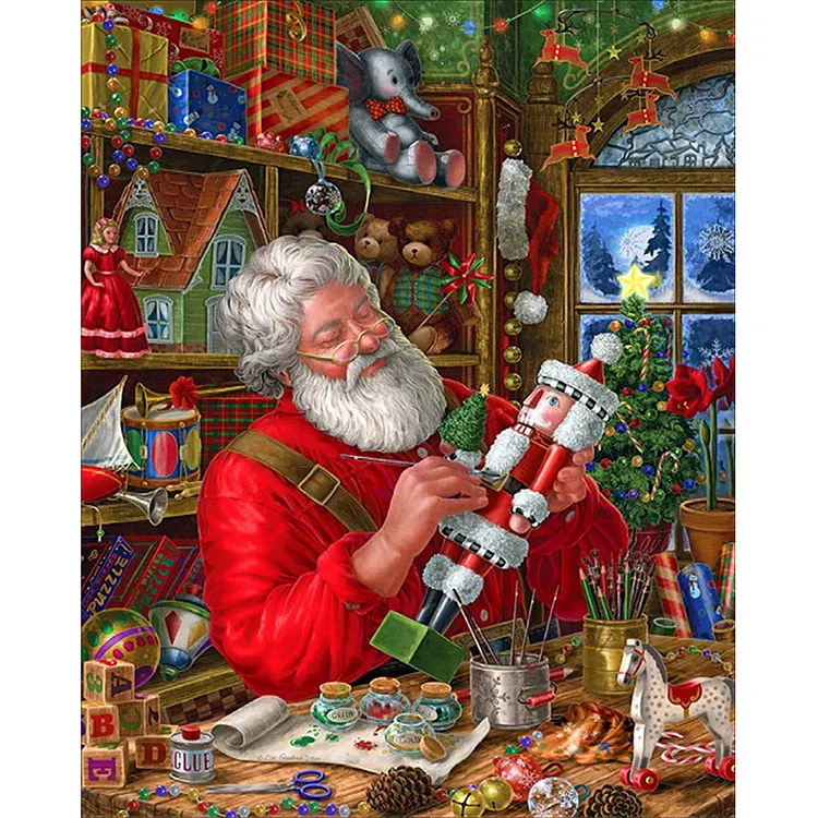 Santa Claus (50*40CM) 11CT Stamped Cross Stitch gbfke