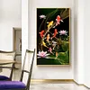Fish Lotus - Full Round Diamond Painting(85*45cm)