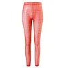 Men's mesh floral thin elastic high waist printed cropped pants