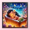 Sleeping Princess Moana - 18CT Stamped Cross Stitch - 30*30cm - Disney