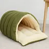 Warm Enclosed Cat Bed Cozy Plush Cats Tent Calming Pet Nest Cave for Cats Dogs