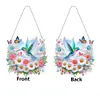 (US Local)Acrylic Special Shape Flowers Hummingbird Cloud Double Sided Effect Diamond Painting Pendant Kit