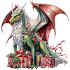 Christmas Dragon - 11CT Stamped Cross Stitch 40*40cm