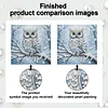 (25x25cm)DIY Owl Framed Handmade Pearl Painting Art Craft Kit Living Home Decor