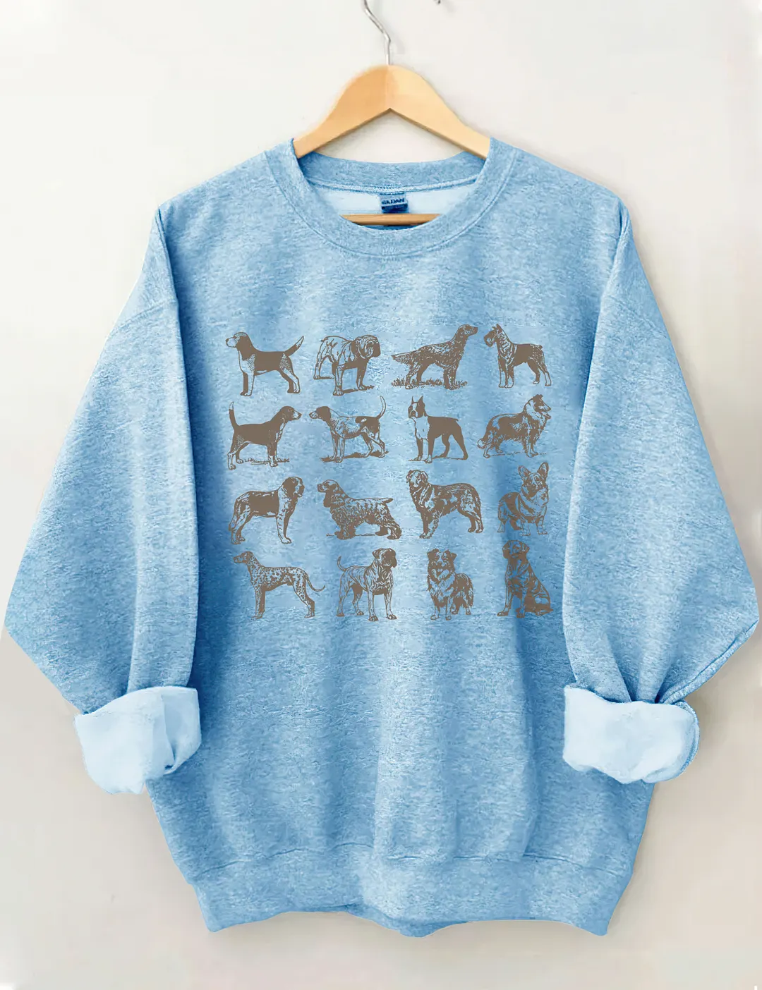 Dog Breeds Graphic Sweatshirt