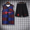 2025/2026 Barcelona Pre-Match Training Blue Red Vest+Shorts Football1:1 Thai Quality
