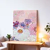 (40x50cm)Gold Foil Canvas Hot-stamped Floral Designs 5D DIY Diamond Painting Kit with Inner Frame