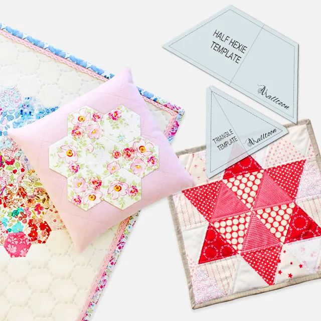 Half Hexie and Triangle Template Set 2PCS