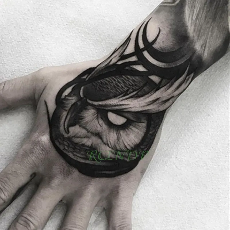 Waterproof Temporary Tattoo Sticker Satan Lucifer Circle Steering Fake Tatto Flash Tatoo Hand back Art Tattoos for Boy Women Men